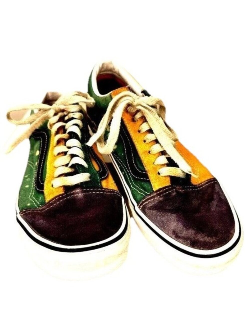 Vans Old Skool Suede Sneakers Mens 6.5 Womens 8 Multicolor Faded Skate Low Top